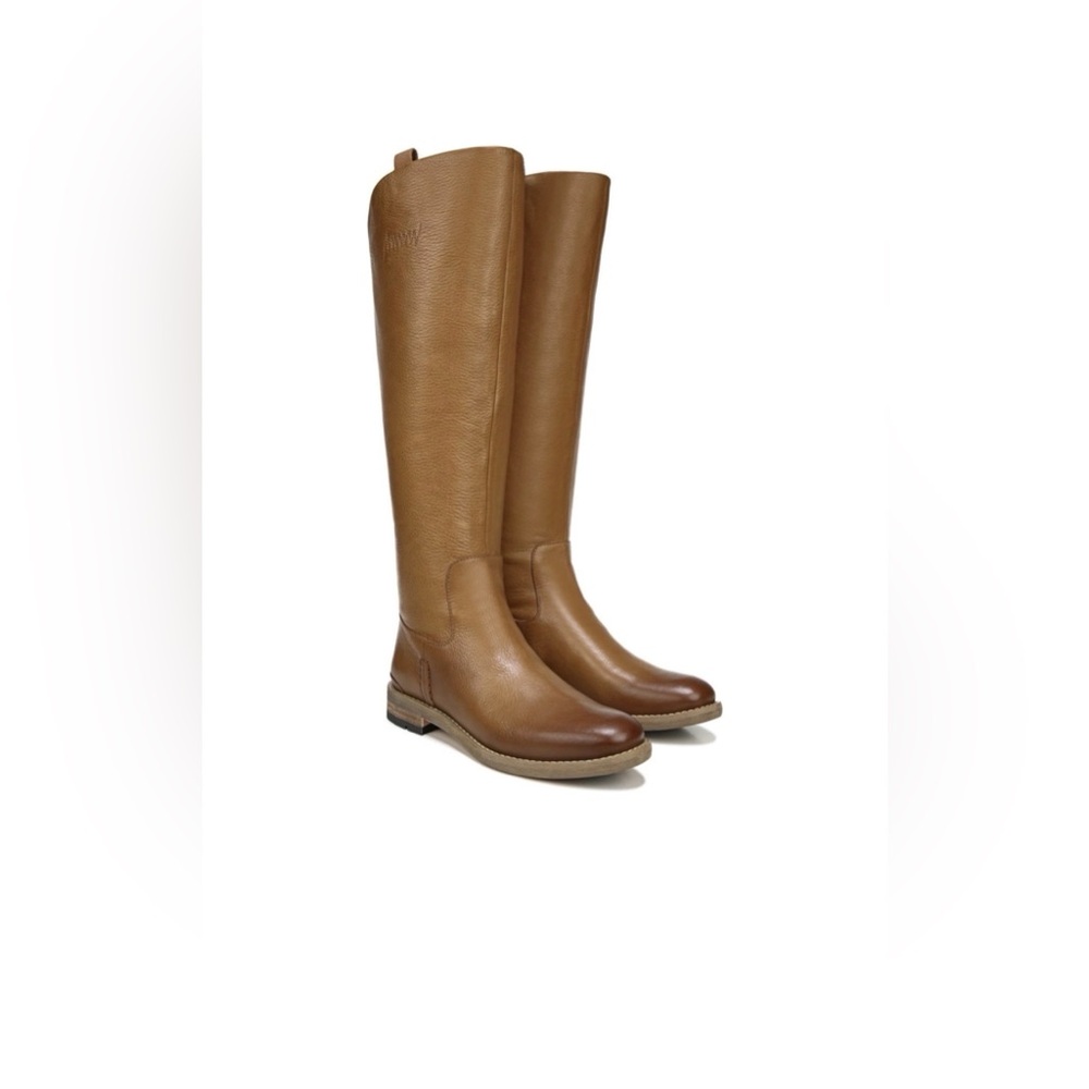 Franco Sarto Meyer Knee High Leather Tan Boots Size 6W NWT